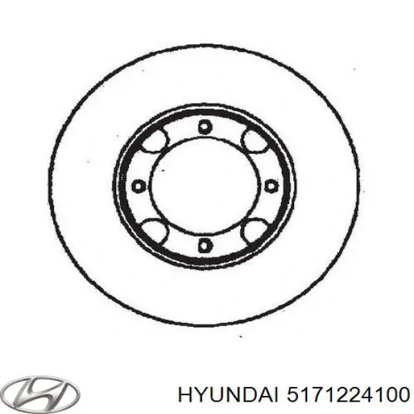 5171224100 Hyundai/Kia freno de disco delantero