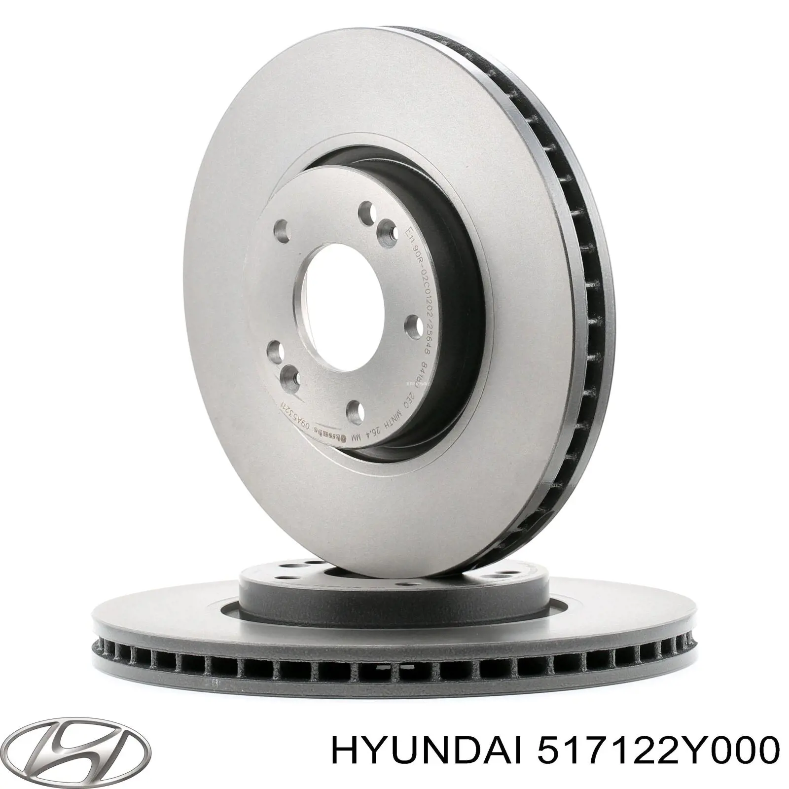 517122Y000 Hyundai/Kia freno de disco delantero