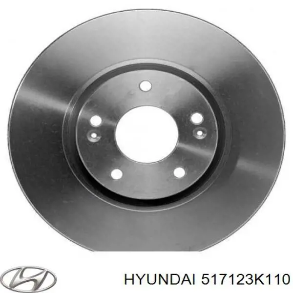 517123K110 Hyundai/Kia freno de disco delantero