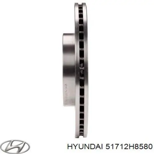 51712H8580 Hyundai/Kia freno de disco delantero