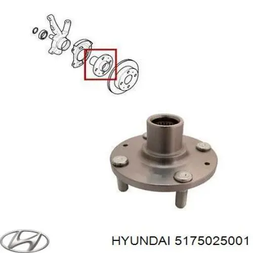 5175025001 Hyundai/Kia cubo de rueda delantero