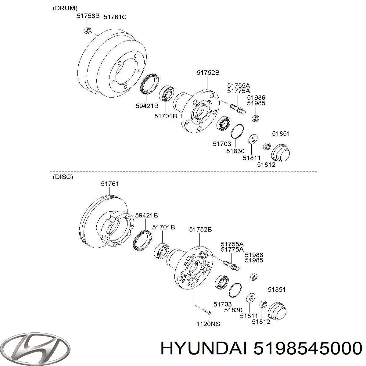  Tuerca de rueda para Hyundai HD 