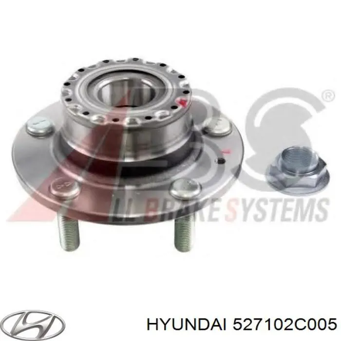 527102C005 Hyundai/Kia cubo de rueda trasero