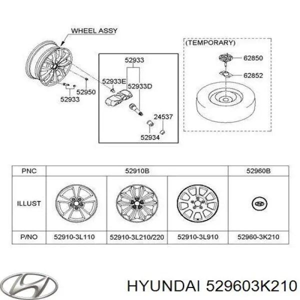  Tapacubo rueda para Hyundai Elantra 4 