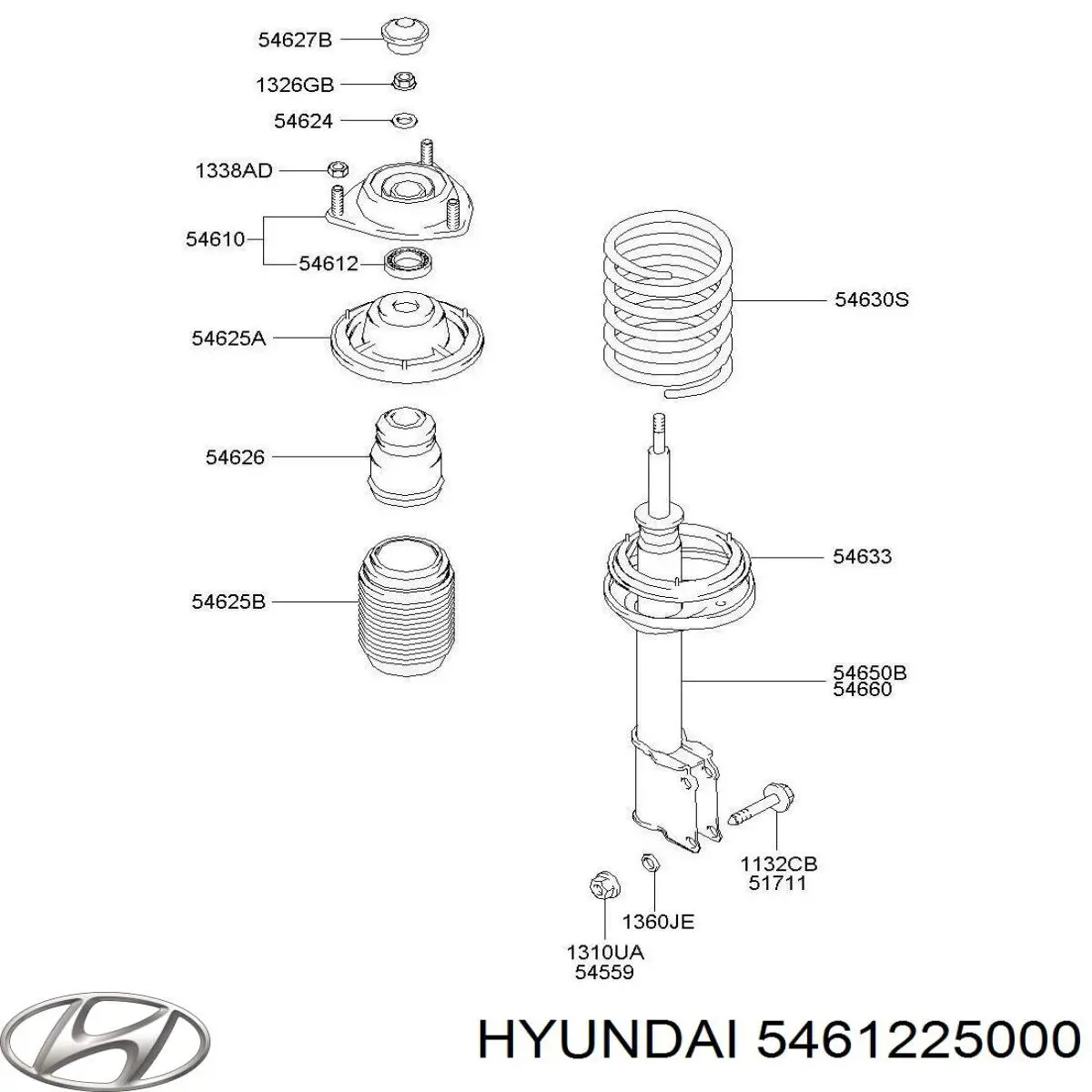  Rodamiento amortiguador delantero para Hyundai Accent 2 