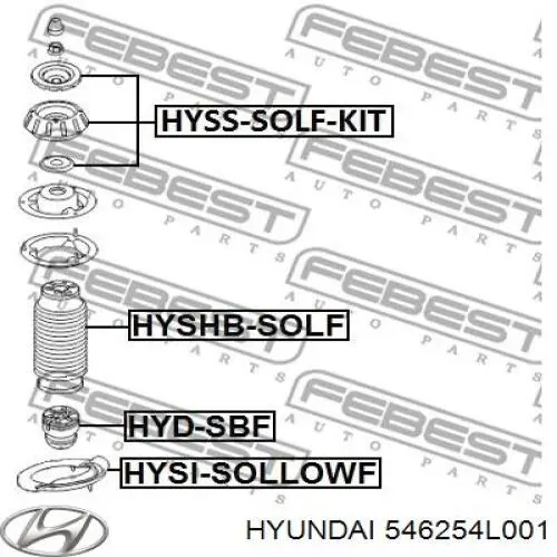  Caperuza protectora/fuelle, amortiguador delantero para SsangYong Korando 