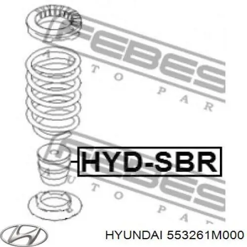  Almohadilla de tope, suspensión trasera para Hyundai SOLARIS SBR11