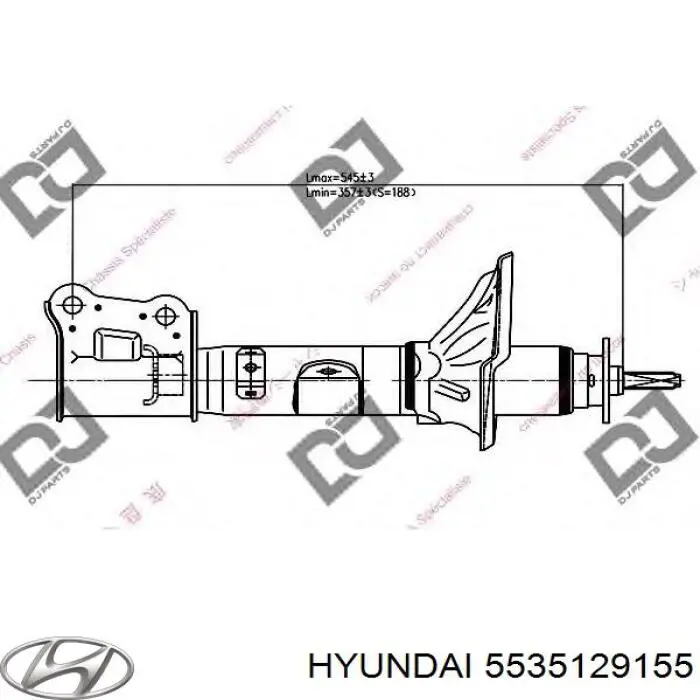 S5535129610 Hyundai/Kia amortiguador trasero izquierdo