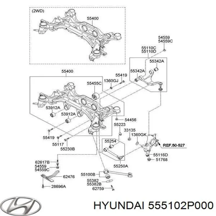  Estabilizador trasero para Hyundai Santa Fe 2 