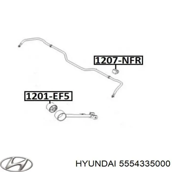  Bloque silencioso Trasero Brazo Trasero Delantero para Hyundai Trajet FO