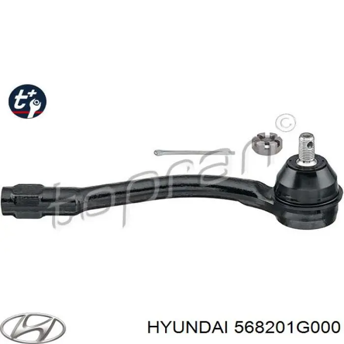 568201G000 Hyundai/Kia rótula barra de acoplamiento exterior