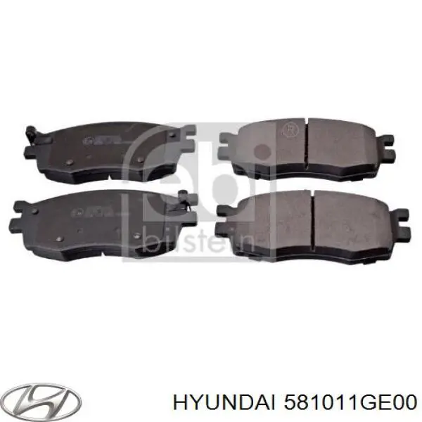 581011GE00 Hyundai/Kia pastillas de freno delanteras