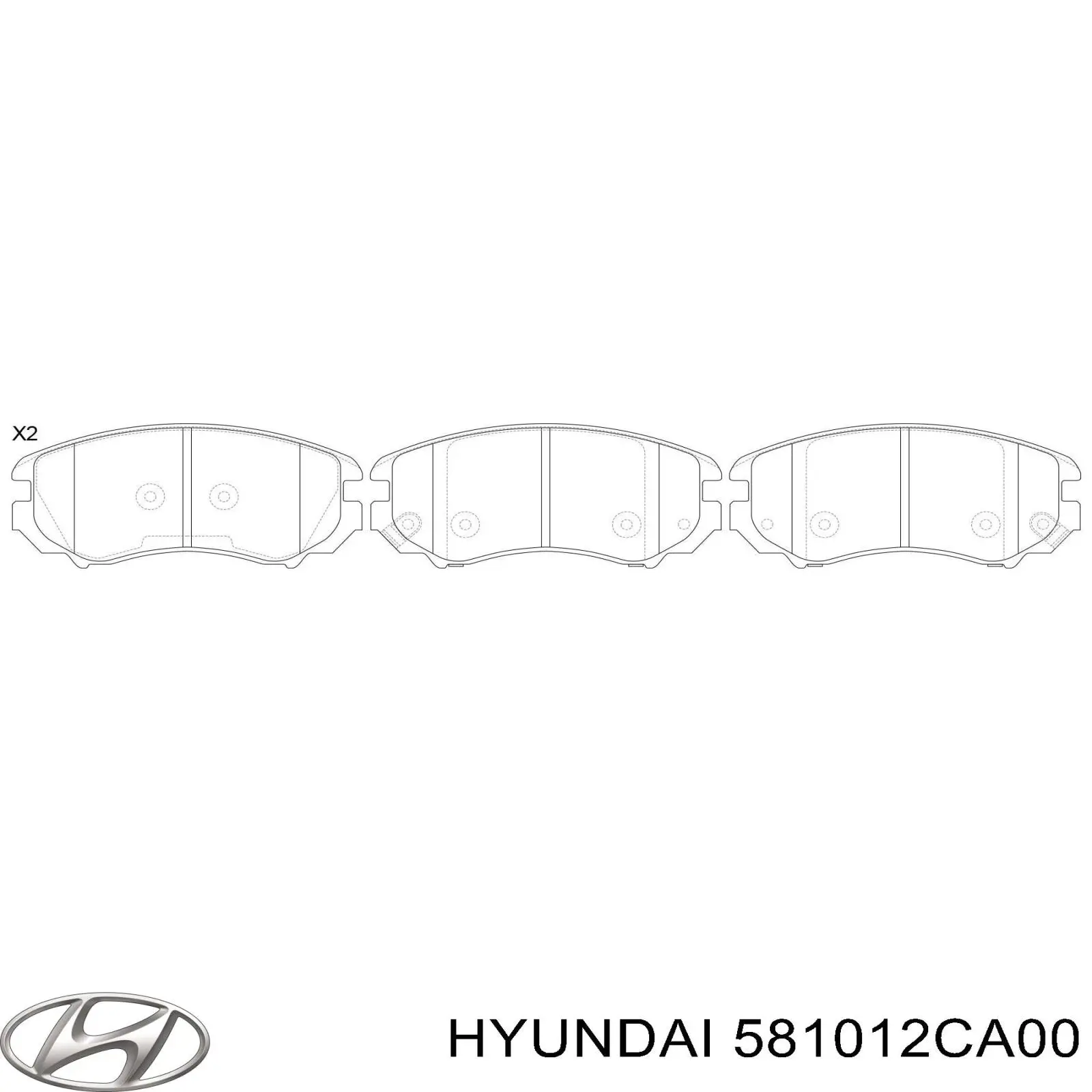 581012CA00 Hyundai/Kia pastillas de freno delanteras