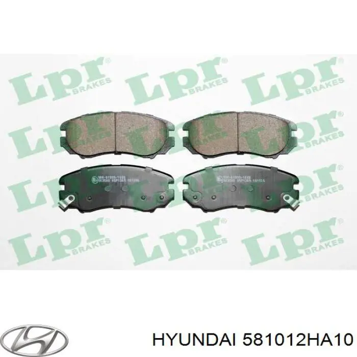 581012HA10 Hyundai/Kia pastillas de freno delanteras