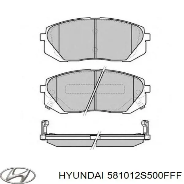 581012S500FFF Hyundai/Kia pastillas de freno delanteras