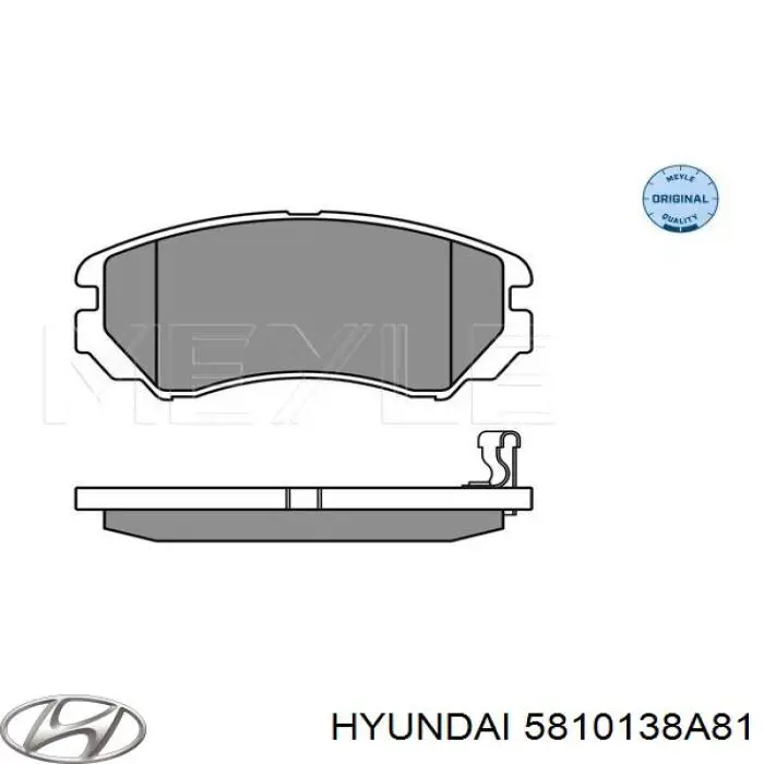 5810138A81 Hyundai/Kia pastillas de freno delanteras