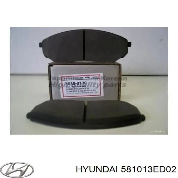 581013ED02 Hyundai/Kia pastillas de freno delanteras