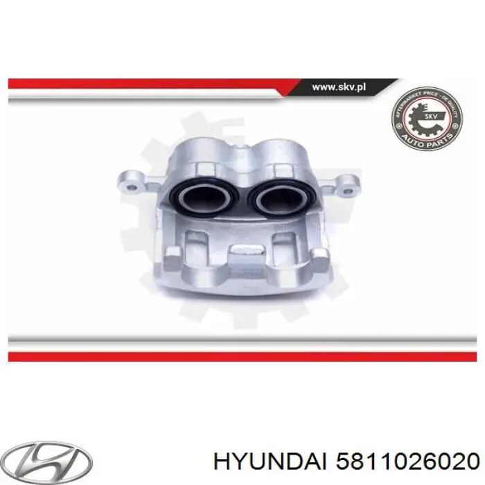 5811026020 Hyundai/Kia pinza de freno delantera izquierda