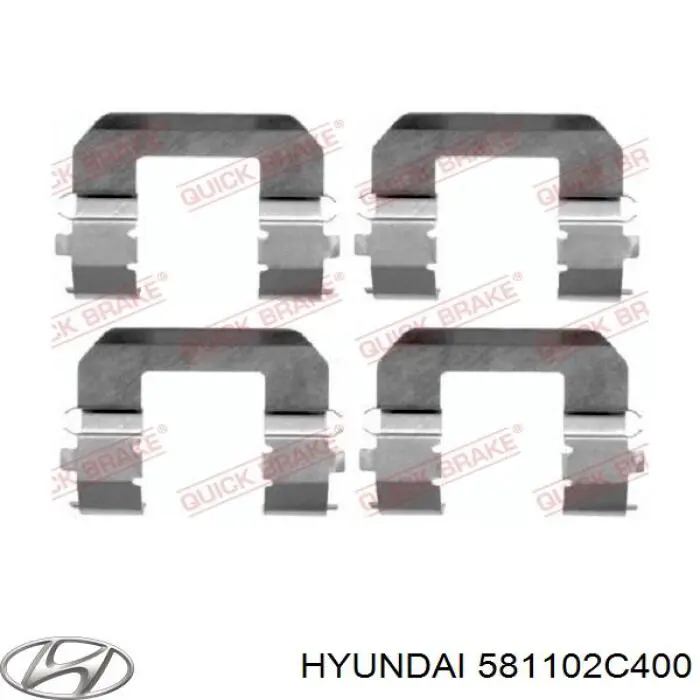 581102C400 Hyundai/Kia pinza de freno delantera izquierda