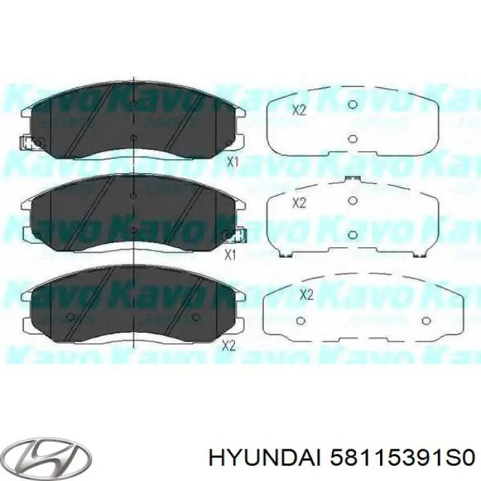 58115391S0 Hyundai/Kia pastillas de freno delanteras