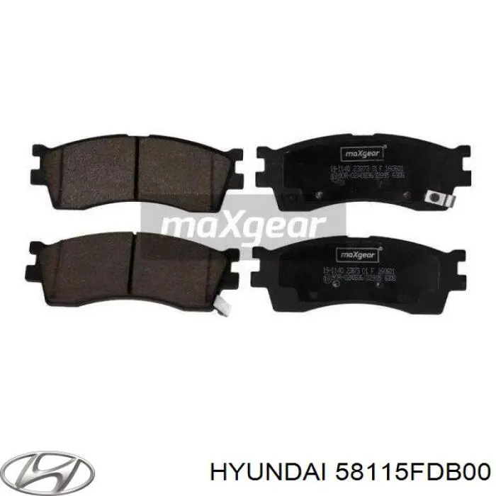 58115FDB00 Hyundai/Kia pastillas de freno delanteras