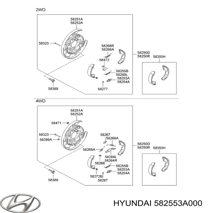 5825537000 Mitsubishi kit reparación, palanca freno detención (pinza freno)