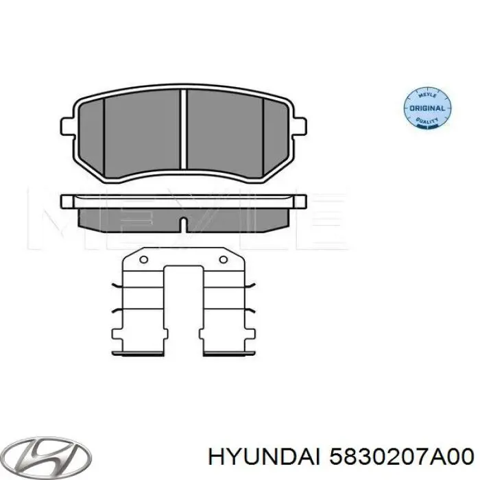 5830207A00 Hyundai/Kia pastillas de freno traseras