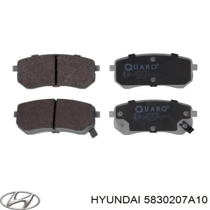 5830207A10 Hyundai/Kia pastillas de freno traseras