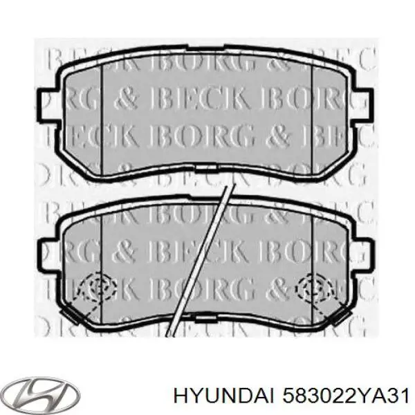 583022YA31 Hyundai/Kia pastillas de freno traseras