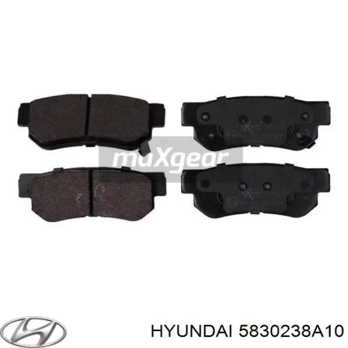 5830238A10 Hyundai/Kia pastillas de freno traseras