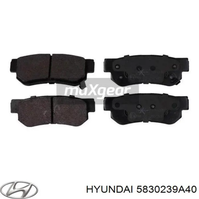 5830239A40 Hyundai/Kia pastillas de freno traseras