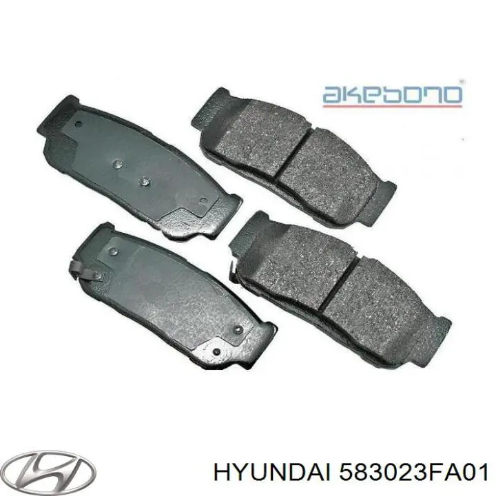 58302-3FA01 Hyundai/Kia pastillas de freno traseras