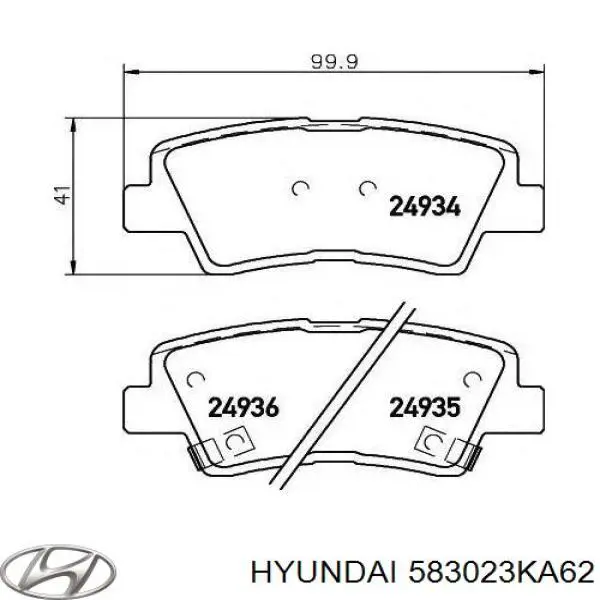 583023KA62 Hyundai/Kia pastillas de freno traseras