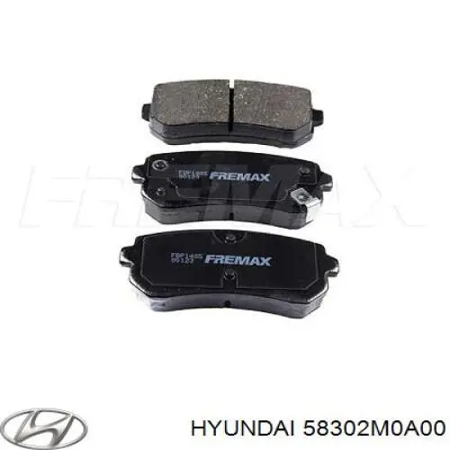 58302M0A00 Hyundai/Kia pastillas de freno traseras