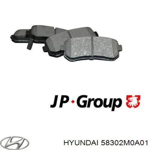 58302M0A01 Hyundai/Kia pastillas de freno traseras