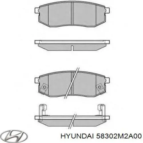 58302M2A00 Hyundai/Kia pastillas de freno traseras