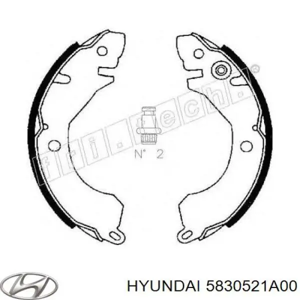 5830523A00 Hyundai/Kia zapatas de frenos de tambor traseras