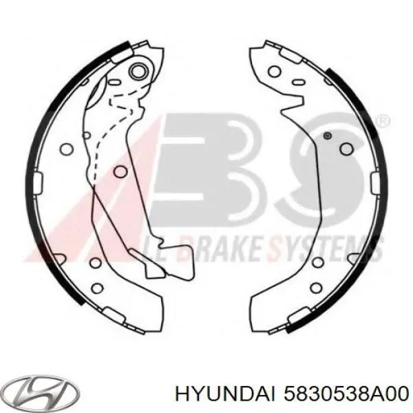 5830538A00 Hyundai/Kia zapatas de frenos de tambor traseras