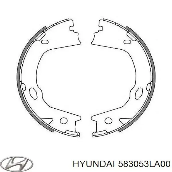 583053LA00 Hyundai/Kia juego de zapatas de frenos, freno de estacionamiento