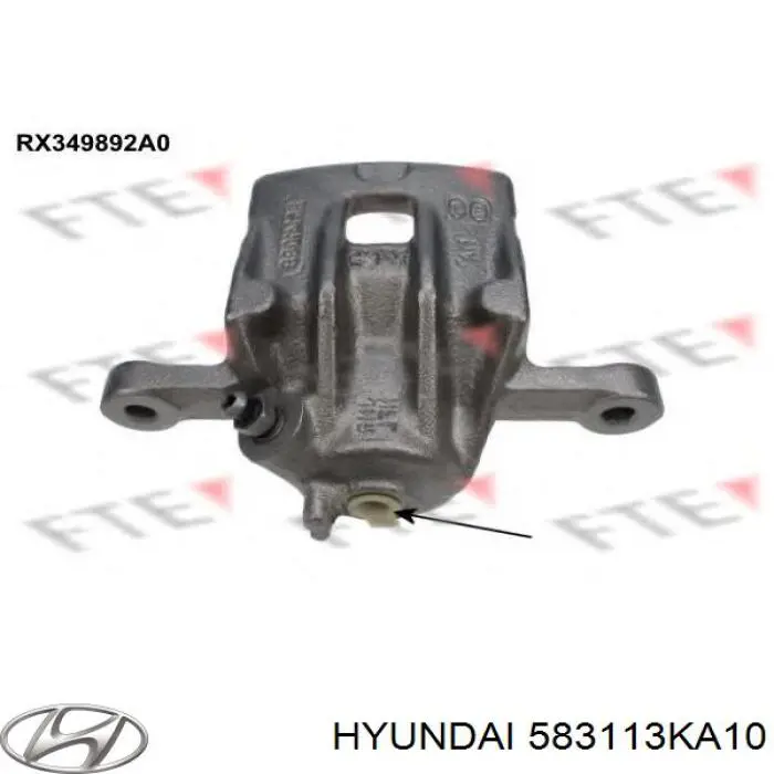 583113KA10 Hyundai/Kia pinza de freno trasero derecho