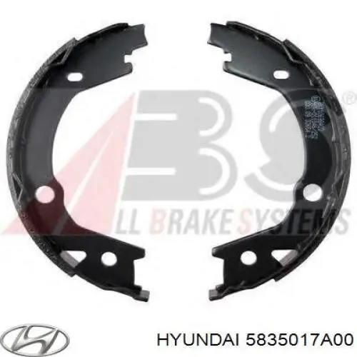 5835017A00 Hyundai/Kia juego de zapatas de frenos, freno de estacionamiento