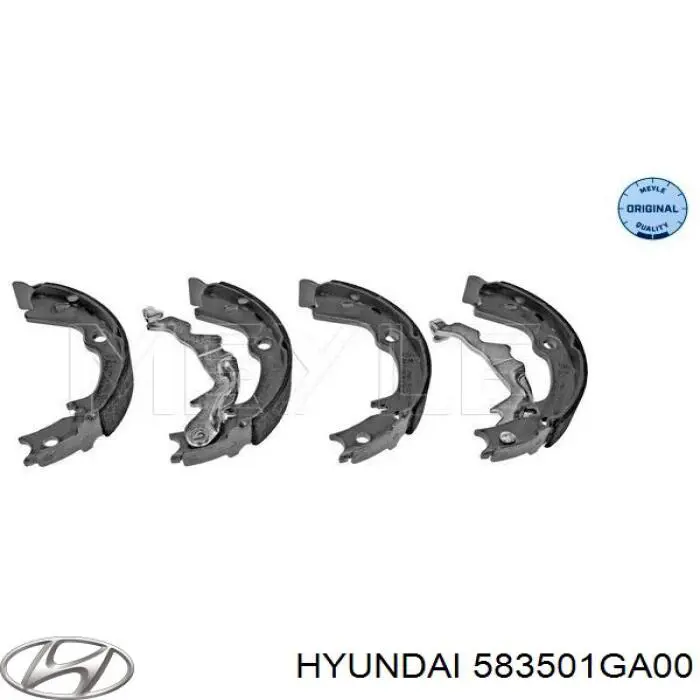 583501GA00 Hyundai/Kia juego de zapatas de frenos, freno de estacionamiento