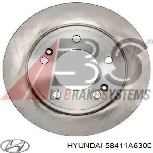 58411A6300 Hyundai/Kia disco de freno trasero