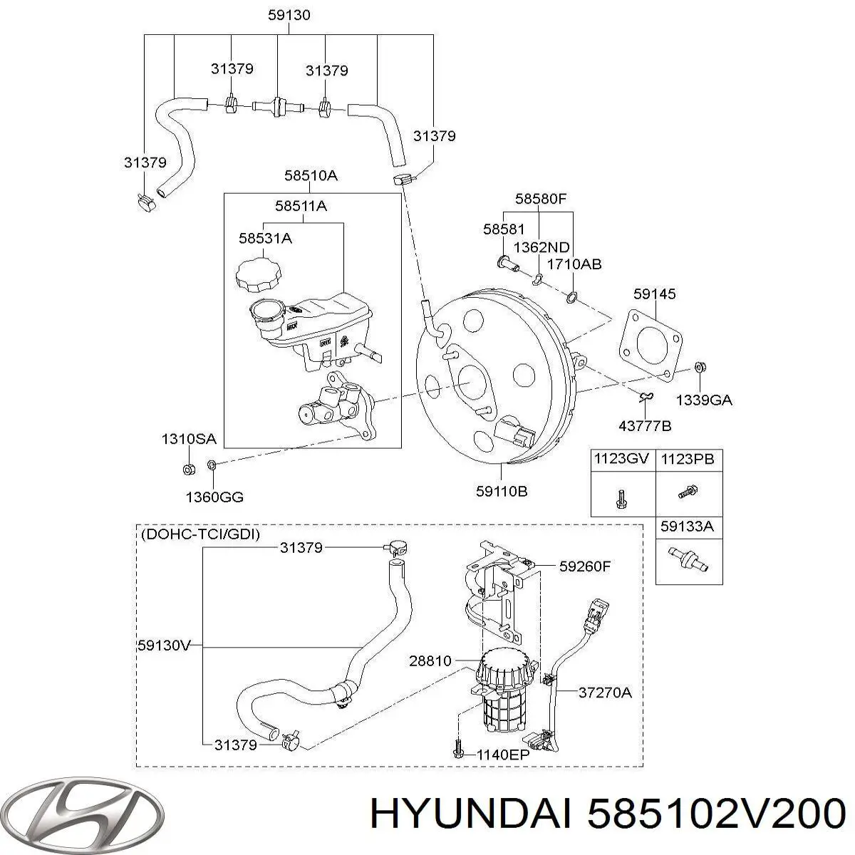  Cilindro principal de freno para Hyundai Tucson 3 