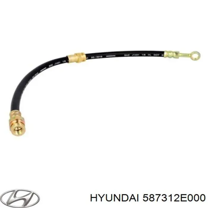 587312E000 Hyundai/Kia tubo flexible de frenos delantero izquierdo