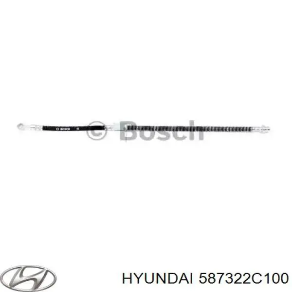 587322C100 Hyundai/Kia tubo flexible de frenos delantero derecho