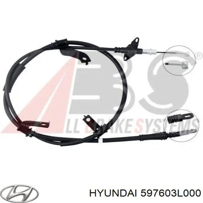  Cable de freno de mano trasero izquierdo para Hyundai Grandeur TG