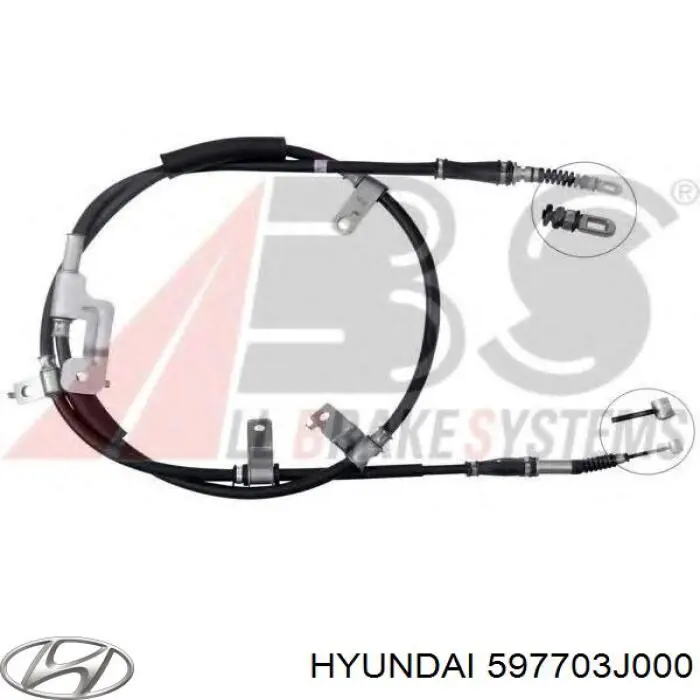  Cable de freno de mano trasero derecho para Hyundai IX55 