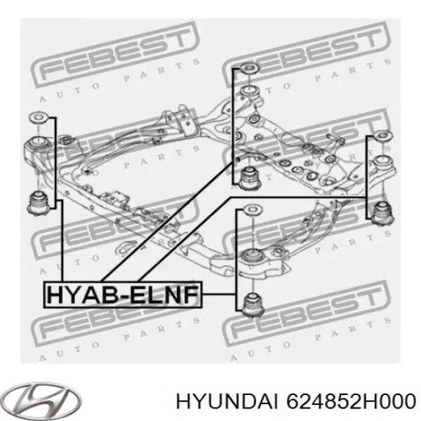  Bloqueo Silencioso (Almohada) De La Viga Delantera (Bastidor Auxiliar) para Hyundai Elantra 4 