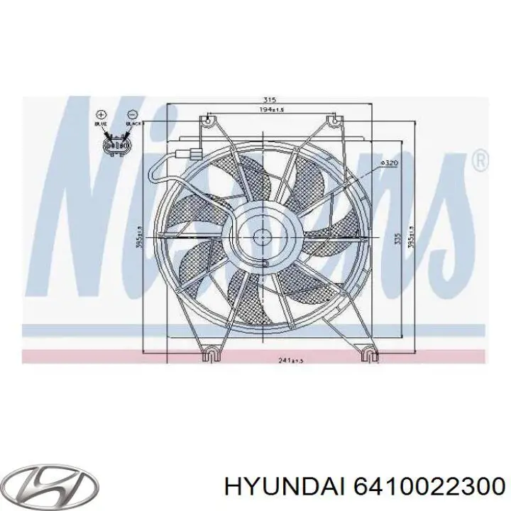 6410022302A Hyundai/Kia soporte de radiador completo